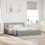 Cama hidráulica almacenaje sin colchón gris claro 180x200 cm