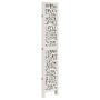 Biombo separador de 5 paneles madera maciza Paulownia blanco
