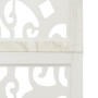 Biombo separador de 6 paneles madera maciza Paulownia blanco