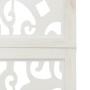 Biombo separador de 6 paneles madera maciza Paulownia blanco