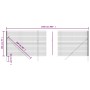 Grüner verzinkter Stahldrahtzaun 2x25 m von vidaXL, Zaunpaneele - Ref: Foro24-154078, Preis: 234,99 €, Rabatt: %