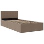 Cama canapé hidráulica de almacenaje sin colchón taupe 90x200cm