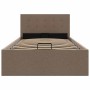 Cama canapé hidráulica de almacenaje sin colchón taupe 90x200cm