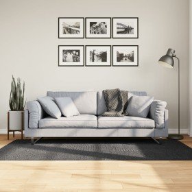 Alfombra pelo corto look escandinavo IZA antracita 100x200 cm