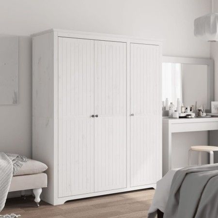 Schrank BODO aus massiver Kiefer in Weiß 146x53,5x173 cm von vidaXL, Kleiderschränke - Ref: Foro24-355062, Preis: 400,69 €, R...