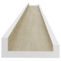 Wall shelves 4 units white and Sonoma oak 115x9x3 cm by vidaXL, Shelves and shelves - Ref: Foro24-326698, Price: 38,14 €, Dis...