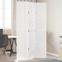 Biombo separador de 3 paneles madera maciza Paulownia blanco