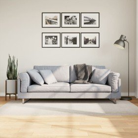 Alfombra de pelo corto look escandinavo IZA crema 100x200 cm
