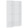 Biombo separador de 4 paneles madera maciza Paulownia blanco