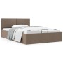 Cama canapé hidráulica almacenaje sin colchón taupe 120x200 cm