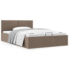 Cama canapé hidráulica almacenaje sin colchón taupe 120x200 cm