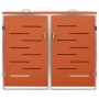 Shed for two steel garbage containers 138x77.5x112.5 cm by vidaXL, Waste container supports - Ref: Foro24-149563, Price: 333,...