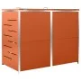 Schuppen für zwei Müllcontainer aus Stahl 138x77,5x112,5 cm von vidaXL, Halterungen für Abfallbehälter - Ref: Foro24-149563, ...