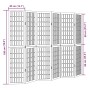 Biombo separador de 6 paneles madera maciza Paulownia blanco