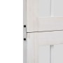 Biombo separador de 6 paneles madera maciza Paulownia blanco