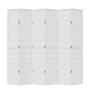 Biombo separador de 6 paneles madera maciza Paulownia blanco