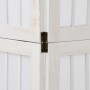 Biombo separador de 6 paneles madera maciza Paulownia blanco