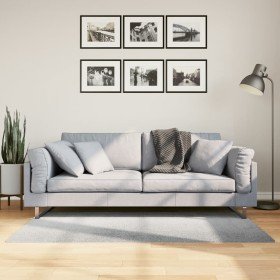 Alfombra de pelo corto look escandinavo IZA gris 80x150 cm