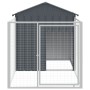 Hundehütte mit Corral grau verzinktem Stahl 117x201x123 cm von vidaXL, Hundehütten - Ref: Foro24-172351, Preis: 225,30 €, Rab...