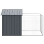 Hundehütte mit Corral grau verzinktem Stahl 117x201x123 cm von vidaXL, Hundehütten - Ref: Foro24-172351, Preis: 225,30 €, Rab...