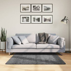 Alfombra de pelo corto OVIEDO gris antracita 120x120 cm