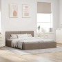 Cama canapé hidráulica almacenaje sin colchón taupe 160x200 cm