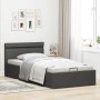 Cama canapé hidráulica de almacenaje sin colchón gris 90x200 cm