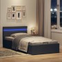Cama canapé hidráulica de almacenaje sin colchón gris 90x200 cm