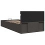 Cama canapé hidráulica de almacenaje sin colchón gris 90x200 cm
