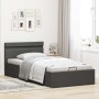 Cama canapé hidráulica de almacenaje sin colchón gris 100x200cm