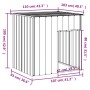 Hundehütte mit grau verzinktem Stahldach 110x103x109 cm von vidaXL, Hundehütten - Ref: Foro24-172355, Preis: 121,77 €, Rabatt: %