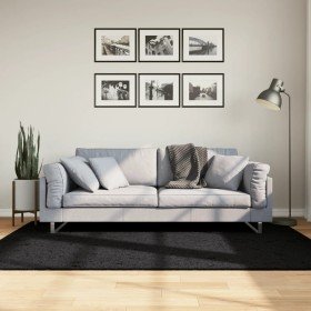 Alfombra de pelo corto OVIEDO negro 140x200 cm