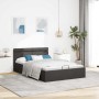 Cama canapé hidráulica de almacenaje sin colchón gris 140x200cm
