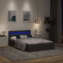 Cama canapé hidráulica de almacenaje sin colchón gris 140x200cm