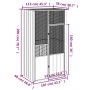 Gray galvanized steel bird cage 115x78x200 cm by vidaXL, Feet and bird cages - Ref: Foro24-172343, Price: 213,37 €, Discount: %