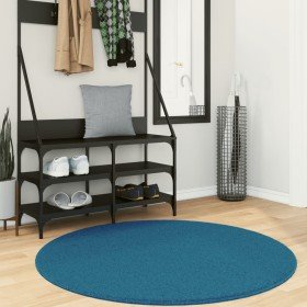 Alfombra de pelo corto OVIEDO turquesa Ø 120 cm
