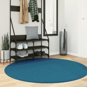 Alfombra de pelo corto OVIEDO turquesa Ø 160 cm