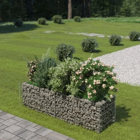 Arriate de gaviones de acero 180x50x50 cm de vidaXL, Maceteros y jardineras - Ref: Foro24-143559, Precio: 59,46 €, Descuento: %