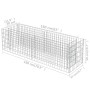 Gabionenbett aus Stahl 180x50x50 cm von vidaXL, Töpfe und Pflanzgefäße - Ref: Foro24-143559, Preis: 63,34 €, Rabatt: %