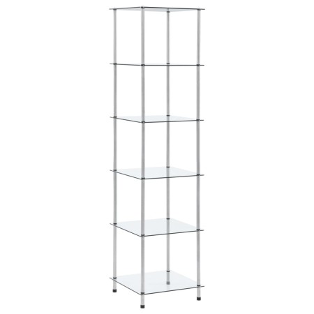 Shelving 6 levels transparent tempered glass 40x40x160 cm by vidaXL, Bookcases and shelves - Ref: Foro24-249507, Price: 86,84...