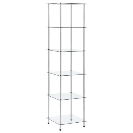 Shelving 6 levels transparent tempered glass 40x40x160 cm by vidaXL, Bookcases and shelves - Ref: Foro24-249507, Price: 84,69...