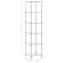 Shelving 6 levels transparent tempered glass 40x40x160 cm by vidaXL, Bookcases and shelves - Ref: Foro24-249507, Price: 86,84...