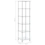 Shelving 6 levels transparent tempered glass 40x40x160 cm by vidaXL, Bookcases and shelves - Ref: Foro24-249507, Price: 84,69...