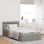 Cama hidráulica almacenaje sin colchón gris claro 90x200 cm