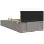 Cama hidráulica almacenaje sin colchón gris claro 90x200 cm