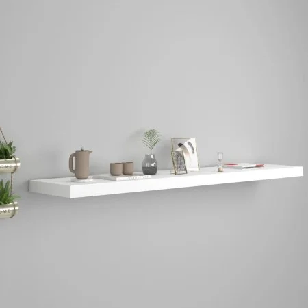 Weißes schwebendes Wandregal aus MDF, 120 x 23,5 x 3,8 cm von vidaXL, Regale und Regale - Ref: Foro24-323820, Preis: 32,88 €,...