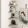 Eck-Schweberegal 4 Stück MDF-Eiche 25x25x3,8 cm von vidaXL, Regale und Regale - Ref: Foro24-323906, Preis: 44,15 €, Rabatt: %