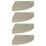 Estante flotante de esquina 4 uds MDF roble 25x25x3,8 cm de vidaXL, Estantes y estanterías - Ref: Foro24-323906, Precio: 45,01 €
