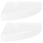 Floating wall shelf 2 units glossy white MDF 25x25x3.8 cm by vidaXL, Shelves and shelves - Ref: Foro24-323887, Price: 30,96 €...