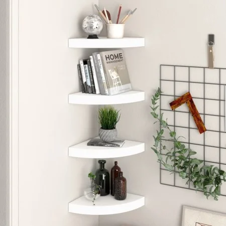 Floating wall shelves 4 pcs MDF white 25x25x3.8 cm by vidaXL, Shelves and shelves - Ref: Foro24-323897, Price: 43,61 €, Disco...